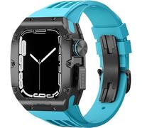 SLCHJX Titanium Alloy Watch Case + FluorObber Watch Band Band Luxury RM Modification Kit , pour 8 45mm 6 5 4 44 mm Mod Kit en alliage Couverture de montre