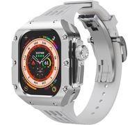 SLCHJX Titanium Alloy Watch Case + Watch Band Metgrade Kit , pour Ultra 2 49mm Band, RM Style Men's Metal Frame Replacement Band