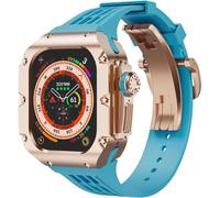 SLCHJX Titanium Alloy Watch Case + Watch Band Metgrade Kit , pour Ultra 2 49mm Band, RM Style Men's Metal Frame Replacement Band