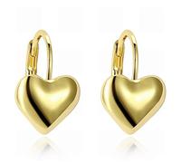 SLCHJX Une Paire de Femmes Petites et exquises K Tendomas de Mode Boucles d'oreilles en Forme de Coeur Vent Romantique/IA Made /, Couleur: As Show