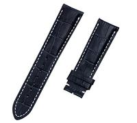 SLCHJX Véritable vraie vache en cuir en cuir bande de montre pour le bracelet Breitling pour Navitimer World Avenger Superocean Belt 22 mm Boucle d'épingle