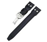 SLCHJX Vraie en cuir réel veau de veau de veau de peau 20 mm 21 mm 22 mm pour IWC Big Pilot Spitfire Top Gun IW5009 IW3777 RIVETS COWHIDE WORD STRAP TOLL