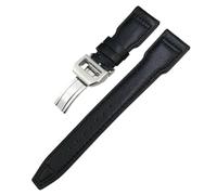 SLCHJX Vraie en cuir réel veau de veau de veau de peau 20 mm 21 mm 22 mm pour IWC Big Pilot Spitfire Top Gun IW5009 IW3777 RIVETS COWHIDE WORD STRAP TOLL
