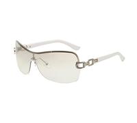 SLCHJX Y2K Lunettes de soleil monobloc en métal pour homme et femme, Monture argentée Mercure clair