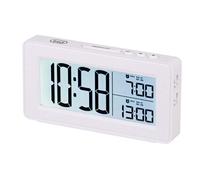 Trevi SLD 3P40 Horloge numérique avec Grand écran LCD rétro-éclairé, possibilité de régler Deux réveils séparés, Fonction Snooze, Blanc