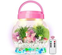SLDALES Cadeaux Licorne pour Filles, Créez Votre Propre Licorne Jardin des Plantes,Avec Télécommande Temporisée, Jouets Licorne pour Enfant de 3 4 5 6 7 8+ Ans