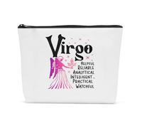Sldpngo Trousse de maquillage pour femme - Cadeau d'anniversaire pour femme - Vierge - Astronomie - Constellations - Sorcière - Cadeau d'anniversaire pour femme et amie - Trousse à cosmétiques, Vierge