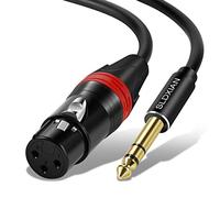 SLDXIAN Câble XLR vers Jack 6,35mm, Câble XLR femelle vers TRS 6,35 mm, pour Guitare, Microphone, Amplificateur, Mixeur (1M, Female)
