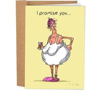 Sleazy Greetings Carte d'anniversaire amusante pour femme avec enveloppe assortie | 12,7 x 17,8 cm Old Day I Promise You it Doesn't Get Any Better From Here Carte d'anniversaire