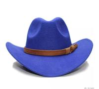 SLEDEZ Chapeau Haut De Forme Classique Pour Homme Chapeau de cowboy occidental for hommes et femmes, chapeau melon à large bord et à large bord(Colour 3,M)