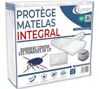 SLEEEP Housse Matelas 160x200 Anti Punaise de lit avec Fermeture Éclair Protege Matelas Imperméable Integral OekoTex - Qualité Hôtellerie