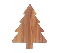 Sleek Design Charcuterie Board, Wooden Christmas Tree Cutting Board, Holiday Cheese Serving Tray, Christmas Platter Serving Tray with Handle 38x24x1.3cm for Kitchen, Wood Color