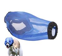 Sleek Design Dog Muzzle, adaptable Pet Muzzle, Soft Mesh Dog Muzzle, Decorative Breathable Puppy Muzzles for Biting Prevention, Pets, Home Indoor, Outdoor Travel, Blue Color