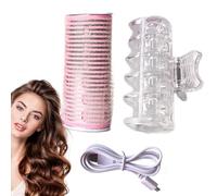 Sleek Design Hair Roller, Usb Hair Curler, Hair Curling Tools, Portable Hairs Rollers 3.2×8.5cm for Curling Styling, Bangs Curling Device, Curler, Pink, Purple, Blue, Green, Black Color