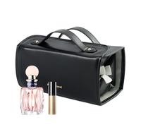 Sleek Design Makeup Brush Travel Case, Waterproof Makeup Brush Bag, Leather Cosmetic Bag, Decorative Compartments Makeup Bag 25x12x12cm for Home, Indoor, Pink, Black, White, Brown Color, Noir ,