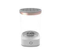 Sleek Electric Brush Cleaner, Usb Fast Cosmetic Brush Cleaner, Automatic Brush Cleaner Spinner, Fast Electric Brushes Dryer 16 x 9 cm for Present, Indoor, Outdoor, Transparent, Grey Color