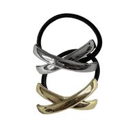 Sleek Metal Hair Ties for Women, 2x Adorable Ponytail Cuff Holders, Stylish & Portable Hair Accessories for Everyday Wear, Home & Travel, 2.17x1.97x0.98 Inches