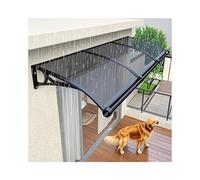 Sleek Modern Auvent de porte invisible en polycarbonate transparent pour entrée avant, toit résistant aux intempéries, protection durable pour porte de maison - 60 x 60 cm