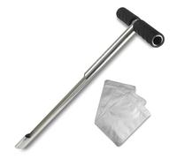 Sleek Space Sonde de Sol avec Petits Sacs d'échantillonnage du Sol. Tige de sonde d'échantillon de Sol de 20". Sonde de Sol en Attente de Brevet pour l'échantillonnage des Tests de strates Propres