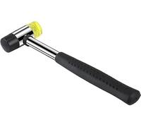 Sleek Style® Maillet en caoutchouc de haute qualité 25 mm Petit marteau en nylon à double tête en nylon antidérapant Poignée en caoutchouc pour projets de bricolage, réparation de bijoux en cuir,