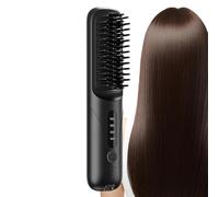 Sleek Thermal Brush - Cordless MCH Heater, Three Temp Settings for Damage-Free Straightening, Safety Lock Switch, Premium Beauty Gadget with Long-Life Battery, Versatile Shaping Comb for Beard Taming