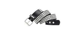 SLEEKEE 1 Ceinture Cloutée Et 2 Bracelets Punk, Conception De Boucle Réglable, Cuir PU Durable, Accessoires De Style Rock Rétro, Habillage De Festival De Musique (Noir).