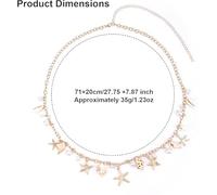 SLEEKEE 1 Chaîne De Taille Et 7 Bracelets De Cheville, Bijoux De Corps De Style Bohème, Accessoires À La Mode Et Polyvalents, Adaptés Aux Voyages en Bord De Mer Et Aux Vêtements De Plage.