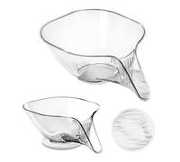 SLEEKEE 1 entonnoir multifonction avec 1 tapis antidérapant, passoire pour évier de cuisine, grande capacité, séparation humide et sèche, idéal pour laver les fruits et légumes, etc.