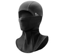 SLEEKEE 1 masque facial chaud pour l'hiver, doublure de casque coupe-vent, cagoule, masque de ski en velours, couvre-tête d'équitation élastique, convient pour les sports de plein air (noir), Noir ,