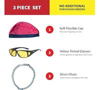 SLEEKEE 1 Pièce De Lunettes De Soleil Tendance Mode, 2 Bracelets Et Colliers Simples, 1 Chapeau Extensible Respirant, Accessoires Des Années 90, Décoration De Festival De Musique.