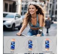 SLEEKEE 1 Sac De Bras Portable, 1 Bandeau De Sport Noir, Bracelet De Téléphone Portable en Cours D'Exécution, Bandeau De Fitness Antidérapant Imperméable Et Résistant À La Transpiration.