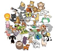 SLEEKEE 150 Autocollants d'animaux De Dessin Animé, Autocollants De Récompense pour Enfants, Autocollants De Graffitis Mignons, des Cahiers Et des Bagages