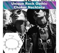 SLEEKEE 2 Chaînes De Club Et 2 Bracelets Punk, Structure Métallique Ancienne, Accessoires Rock Personnalisés, Adaptés Aux Fêtes Musicales, Vêtements Cool Quotidiens (Argent).