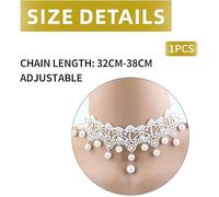 SLEEKEE 2 Colliers, Chaîne De Clavicule Gothique, Bijoux De Cou en Dentelle Personnalisés, Adaptés Aux Vêtements De Style Palais Rétro.