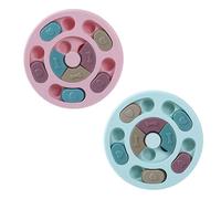 SLEEKEE 2 Jouets Éducatifs pour Chiens, Bols De Nourriture Lente Anti-Étouffement pour Animaux De Compagnie, Amélioration De La Digestion, Jouets Interactifs pour Chiens (Bleu, Rose).