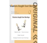 SLEEKEE 2 Paires De Boucles d'oreilles Bottes Noires Et Blanches, Design Tridimensionnel en Forme De Botte, Léger Et Facile À Porter, Boucles d'oreilles Femme À La Mode.