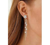 SLEEKEE 2 Paires De Boucles d'oreilles en Perles Florales, Luxe Léger Et Boucles d'oreilles À Pampilles Exquises, Cadeaux Minimalistes, Accessoires Tout-Allumettes pour Vêtements pour Femmes.