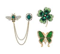 SLEEKEE 3 Broches, Accessoires De Pompon Frais, Décoration D'Écharpe D'Échelle, Cadeaux De Noël pour Les Aînés, Accessoires De Fête De Conférence.