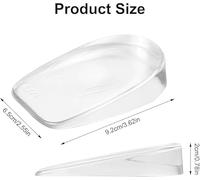 SLEEKEE 3 Paires De Semelles Transparentes, Conception De Talon Invisible, Absorption Des Chocs Et Matériau Confortable, Ajustement Doux À La Forme Du Pied, Demi-Coussin Unisexe.