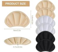 SLEEKEE 6 Paires D'Autocollants De Talon Résistants À L'Usure, Coussinets Confortables Demi-Taille, Conception Antidérapante Et Anti-Chute, Adaptés À La Protection De La Cheville.