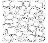 SLEEKEE 90 Autocollants À Cadre À Bulles, Blanc, Modern, À Cadre À Bulles, Papier Autocollant, Pour Divers Projets D'Artisanat, Décoration De Bureau, Salle D'Étude, Surfaces Lisses