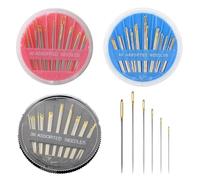 SLEEKEE Aiguilles À Coudre À La Main De 90 Pièces, Aiguilles À Coudre À La Main avec Manche Doré, Aiguilles À Coudre Emballées, Ensemble D'Aiguilles À Coudre pour La Maison