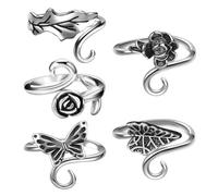 SLEEKEE Anneaux Au Crochet 4 Pièces, Anneaux Au Crochet Ouverts, Accessoires De Tricot À La Main, Anneaux À Tricoter, Anneaux Au Crochet Réglables, Support De Tension De Fil