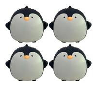 SLEEKEE Ballons De Pingouin 4 Pièces, Ballons en Aluminium De Dessin Animé Mignon, Décoration De Fond De Fête d'animaux, Décoration d'anniversaire De Pingouin