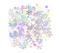 SLEEKEE Confettis De Flocon De Neige 30G, Confettis De Disque De Flocon De Neige À Paillettes, Confettis De Fête, Confettis De Vacances, Confettis De Décoration DIY