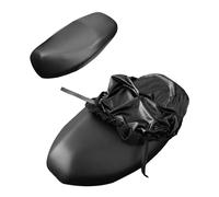 SLEEKEE Housse de siège pour scooter 1 pièce, housse de siège de moto en cuir, housse de siège pour moto de vélo souple, imperméable, convient pour scooters, motos et véhicules électriques (Noir)