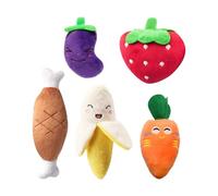 SLEEKEE Jouets en Peluche pour Animaux De Compagnie, 5 Pièces, Jouets À Mâcher, Jouets Sonores, Jouets Créatifs, Jouets Mignons, Fournitures pour Animaux De Compagnie