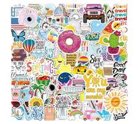 SLEEKEE Lot de 100 Petits Autocollants Frais en Forme de Lettres Imperméables pour Scrapbooking, Décorations de Bricolage, Cartes de Vœux et Murs