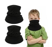 SLEEKEE Lot de 2 cache-cou pour enfants, cache-cou coupe-vent en polaire pour enfants, masque d'hiver adapté pour le ski, le cyclisme, les sports de plein air, couvre-chef multifonction pour garçons