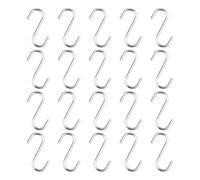 SLEEKEE Lot de 20 crochets en métal en forme de S pour cuisine, chambre à coucher, salle de bain
